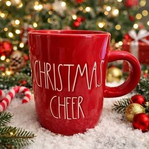 Rae Dunn “Christmas Cheer” Red Mug Holiday Coffee Cup Christmas Decor